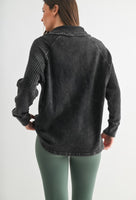Duality Mineral Washed Waffle Knit Top