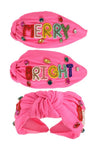 Merry and Bright Beaded and Jeweled Top Knot Headband