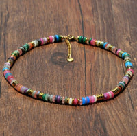 Natural Stone Bead Colorful Necklace