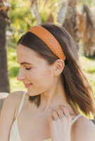 Solid Woven Faux Leather Headband - Comfy Style- 3 Colors