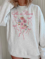 He is Risen Coquette Sweatshirt Ash Gray