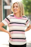 Lucerne Striped Top Pink
