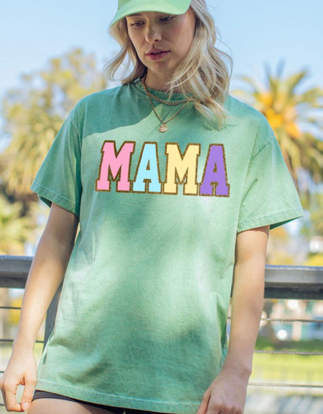 Glitter Mama Mineral Washed Graphic Tee