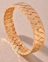 Curb Chain Cuffed Bracelet Gold