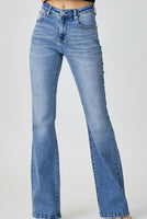 Mid Rise Flare Leg Jeans Medium Wash