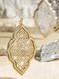 Quatrefoil Filigree Gold Earrings
