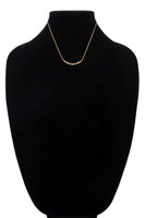 Crystal Curved Bar Dainty Short Necklace- 2 Colors