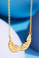 Cubic Zerconia Angel Wings Short Necklace
