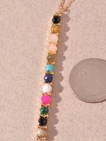 Stone Bar Long Necklace