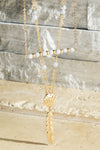 Triple Layered Stone and Charm Necklace