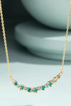 Crystal Curved Bar Dainty Short Necklace- 2 Colors