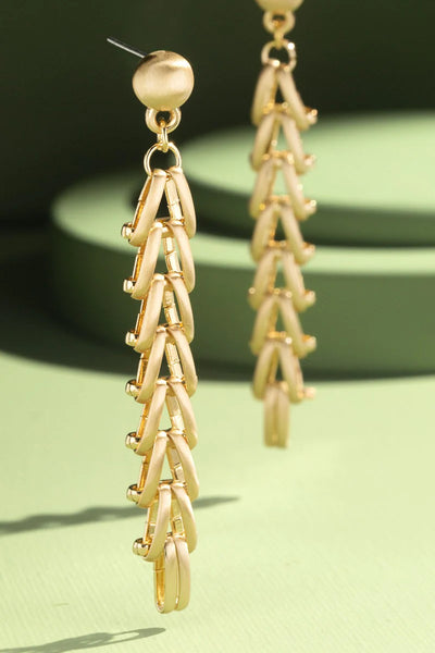 Chain Duster Gold Earrings