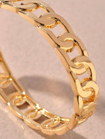 Curb Link Metal Bracelet Gold