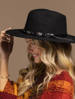 Western Concho Wool Panama Hat