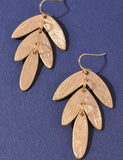 Textured Metal Leaf Earrings