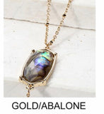 Abalone Shell Gold Layered Necklace
